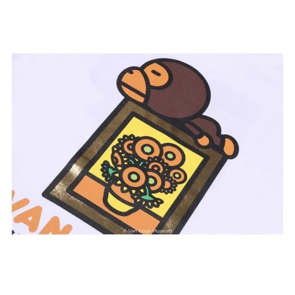 A Bathing Ape | Van Gogh | Baby Milo | Graphic T-Shirt | Medium | New - Picture 5 of 8